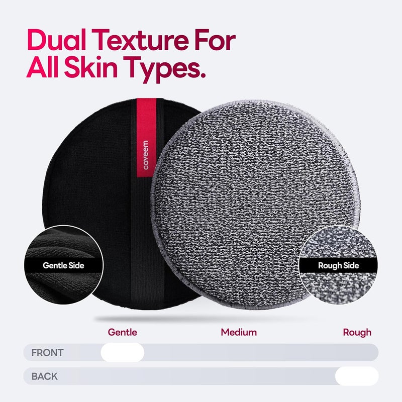 CAVEEM Exfoliating Body Scrubber, Bath and Body Scrub Buffer, Body Exfoliator for Remove Dead Skin, Gentle and Rough Lightweight Sponge for Shower (2 Pack) - Image 3
